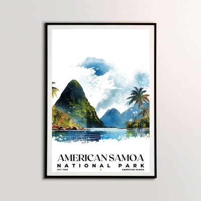 American Samoa National Park Poster, Travel Art, Office Poster, Home Decor | S4 - image1